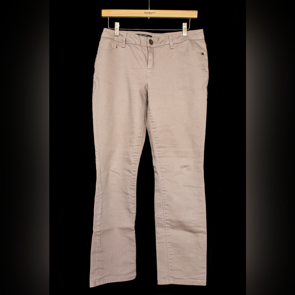 Simply Vera Wang Tan Mid-rise Straight Leg Capri Jeans